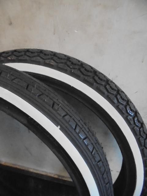 トモス☆TOMOS ホワイトリボンタイヤ2本&チューブセット トモス ☆ホワイトリボンタイヤ TOMOS ホワイトウォールタイヤ