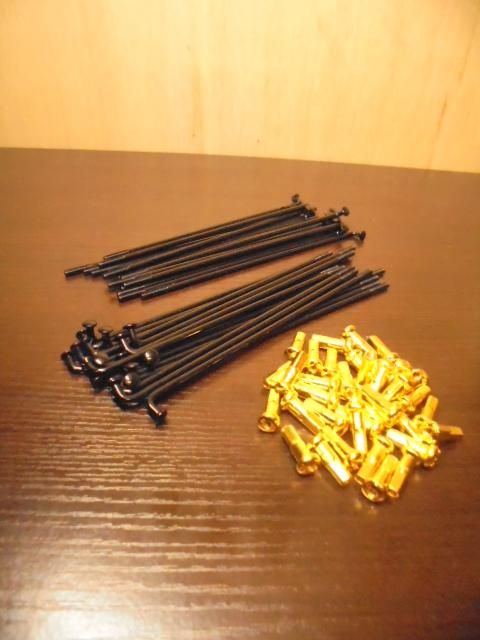 スポークセット スチール 黒/金9/10x153通称デカドラム用 スポークセット スチール 黒/金9/10x153通称デカドラム用