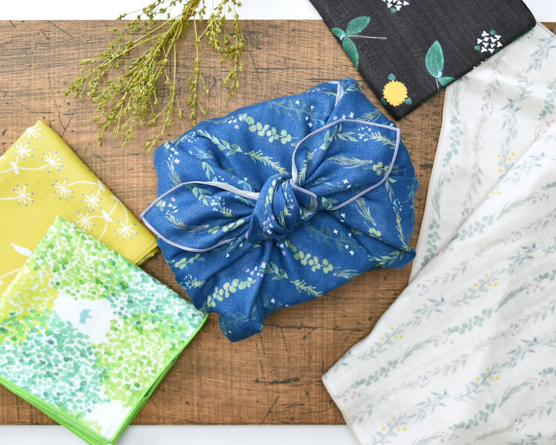 ともはのおまとめです　大人用ダブルガーゼハンカチ ダブルガーゼハンカチ_大／Forest｜mamegoto