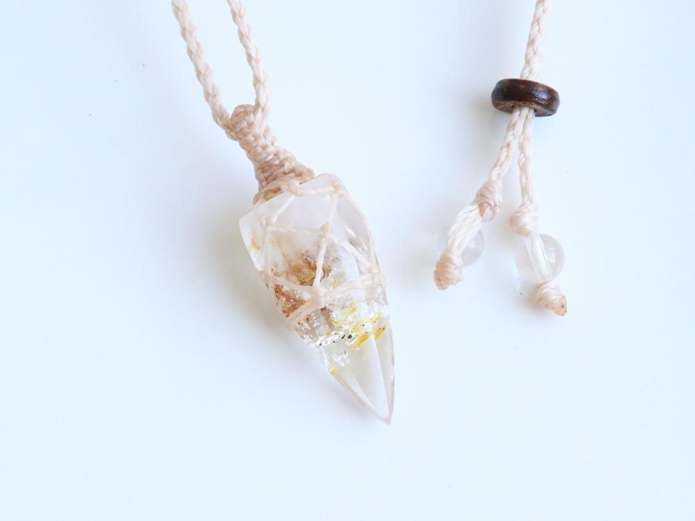水晶 / 人生がきらめく!聖地ヒマラヤ水晶のマクラメ編み 水晶 / 人生がきらめく!聖地ヒマラヤ水晶のマクラメ編み