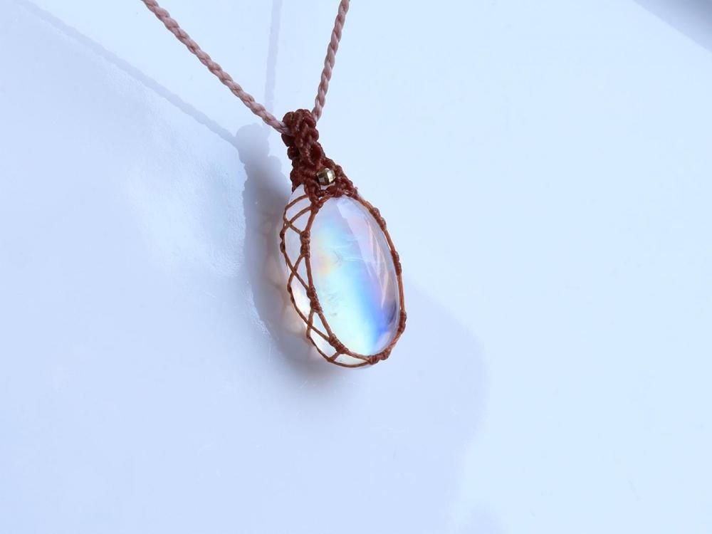 MS19】幸せを引き寄せるロイヤル・ムーンストーンマクラメ編み