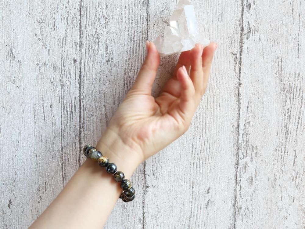 悪運悪縁斬り/全ての不運やトラブル、心身の不調からの脱却！最強パワーストーンブレ 悪縁切り 不安をなくして心身安定をもたらす ブルーピーター