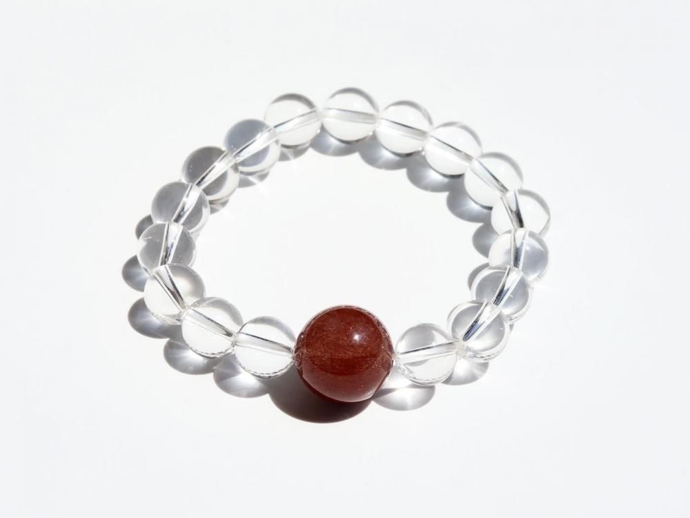 r*r様 半額！⭕️天然石　レッドルチル　ブレスレット 楽天市場】レッドルチルクォーツ ブレスレット 9.7mm 18cm 高