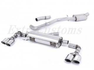 MILLTEK 㥿Хåȥƥ,ǥ,S1,2.0 TFSi Quattro Resonated Polish&non-resonated Blak Quad Oval 