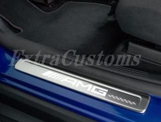 メルセデスベンツ 純正品 Cクラス交換可能なAMGシルバーカバー照明付きドアシルW206 / S206