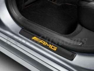 メルセデスベンツ 純正品 S クラス リア交換可能 AMG ブラック イエロー カバー 照明付きドア シル用 V/V223