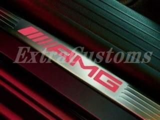 メルセデスベンツ 純正品 C クラス AMG 交換ドアシルカバー U45 シルバー / レッドレタリング W206/S206