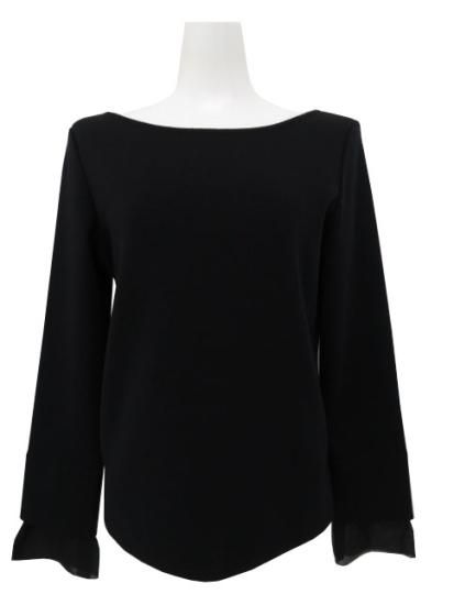 FOXEY シフォンスリーブニット 