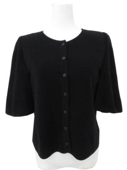 ＦＯＸＥＹ ＢＯＵＴＩＱＵＥ　グラシアカーディガン　43012　ブラックブラック　42　'22年　A1【中古】 FOXEY BOUTIQUE グラシアカーディガン 43012