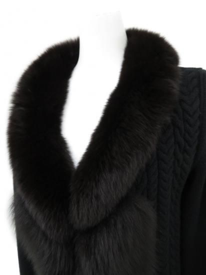 LOUIS VUITTON フォックスファー付き ウール