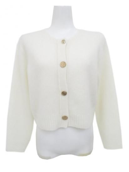 ＦＯＸＥＹ ＢＯＵＴＩＱＵＥ　カーディガン ブリオッシュ　44922　ホワイト　42　'24年　完売カラー　新品同様【中古】 FOXEY BOUTIQUE カーディガン ブリオッシュ 44922