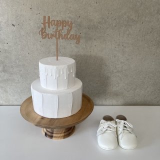 Fake cake&Cake topper<p></p> Happy Birthday