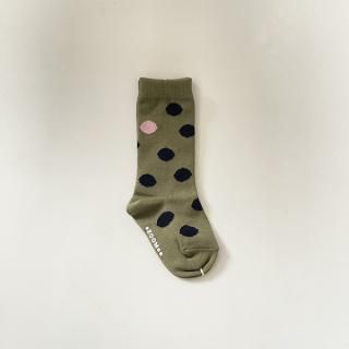 K-060 Dot Socks KHAKI(11-13)