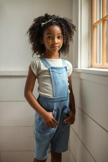 SOOR PLOOM Charlie Shortall / Denim, Light Wash - LILY SOURIRE 子供服セレクトショップ