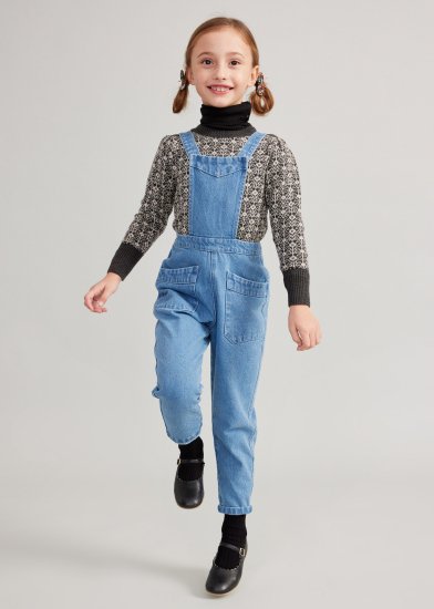 SOOR PLOOM Charlie Overall, Light Denim - LILY SOURIRE 子供服