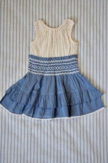 <img class='new_mark_img1' src='https://img.shop-pro.jp/img/new/icons14.gif' style='border:none;display:inline;margin:0px;padding:0px;width:auto;' />Bonjour Lambada Dress - Natural check Solid blue