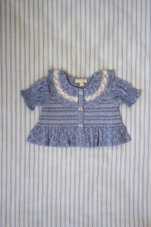 <img class='new_mark_img1' src='https://img.shop-pro.jp/img/new/icons14.gif' style='border:none;display:inline;margin:0px;padding:0px;width:auto;' />Bonjour Baby Blouse - Blue broderie