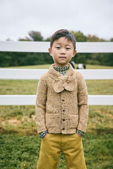 Misha and Puff Scout Cardigan - Camel Confetti - LILY SOURIRE インポート子供服/通販
