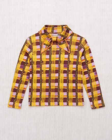 Misha and Puff Scout Top - Plum Watercolor Stripe - LILY