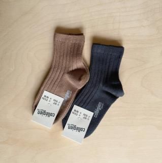 <img class='new_mark_img1' src='https://img.shop-pro.jp/img/new/icons14.gif' style='border:none;display:inline;margin:0px;padding:0px;width:auto;' />collegien - Ribbed Ankle socks