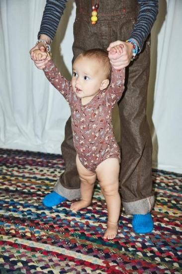 Misha and Puff Baby Long Sleeve Lap Onesie - Mousse Circus