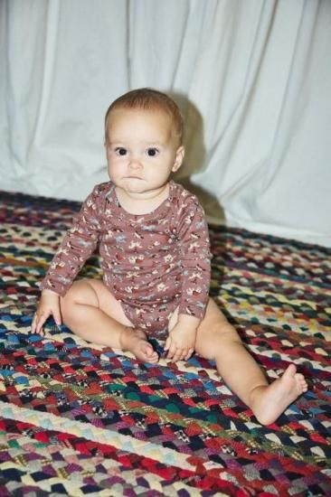 Misha and Puff Baby Long Sleeve Lap Onesie - Mousse Circus