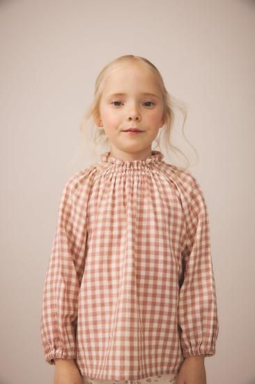 soor ploom♡imelda blouse♡5Y SOOR PLOOM Imelda Blouse, Gingham, Cherry - LILY SOURIRE