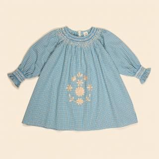<img class='new_mark_img1' src='https://img.shop-pro.jp/img/new/icons14.gif' style='border:none;display:inline;margin:0px;padding:0px;width:auto;' />Apolina Cece Smock Dress - Tablecheck Marine