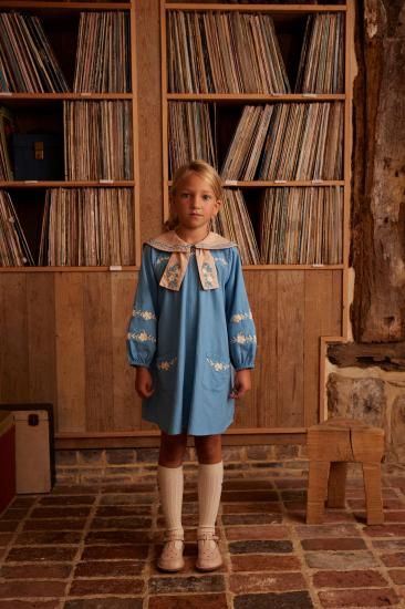 Apolina Maggie Sailor Dress - Nordic Blue - LILY SOURIRE