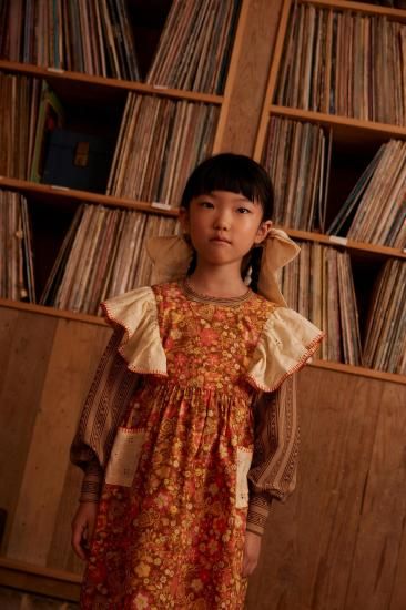 Apolina Ursina Frill Pinafore - Autumn Harvest Floral - LILY