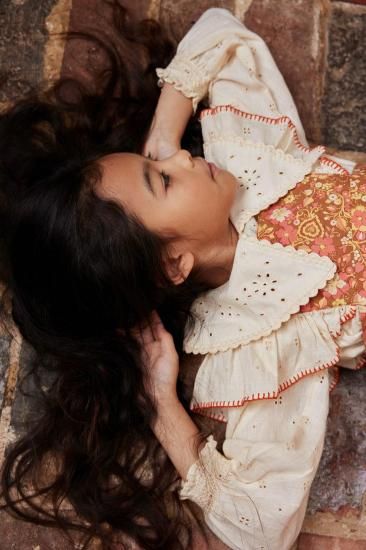 Apolina Ursina Frill Pinafore - Autumn Harvest Floral - LILY