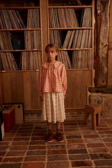 トップス APOLINA Cora Blouse APOLINA Cora Blouse-Folk Floral Blue Mist - SEN_TO_SENCE