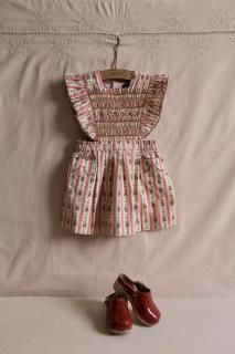 <img class='new_mark_img1' src='https://img.shop-pro.jp/img/new/icons14.gif' style='border:none;display:inline;margin:0px;padding:0px;width:auto;' />Bonjour Apron dress tapestry pink stripe print