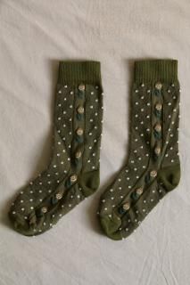 <img class='new_mark_img1' src='https://img.shop-pro.jp/img/new/icons14.gif' style='border:none;display:inline;margin:0px;padding:0px;width:auto;' />Bonjour Dots/flowers socks green