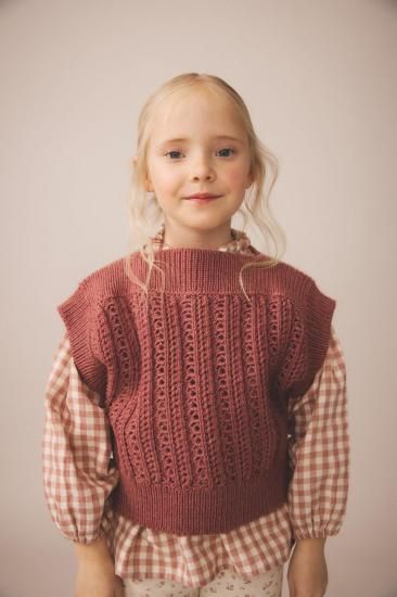 SOOR PLOOM Margot Vest - Cherry - LILY SOURIRE 子供服セレクトショップ