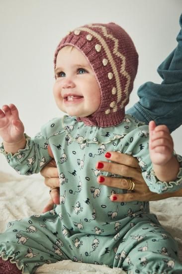 Misha and Puff Baby Pierrot Onesie - Sage Cat & Mouse - LILY