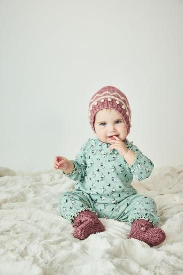 Misha and Puff Baby Pierrot Onesie - Sage Cat & Mouse - LILY
