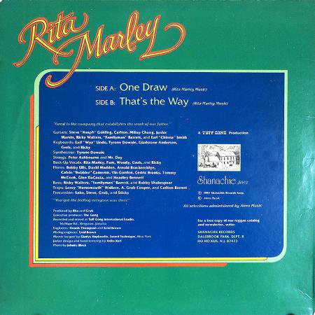 Rita Marley / One Draw " Single   silencia music store