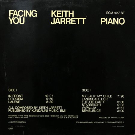 Keith Jarrett / Facing You - silencia music store
