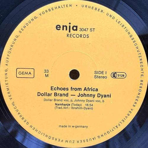 Abdullah Ibrahim / Dollar Brand, Johnny Dyani / Echoes From