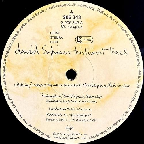 David Sylvian　未開封LP　3タイトル レコード Japanese 3-track Laser disc - David Sylvian : Expect