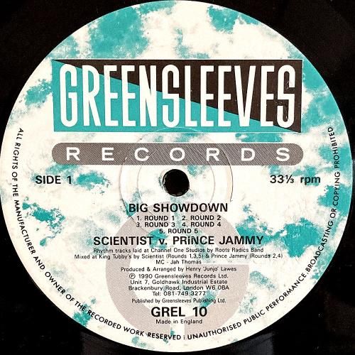 英LP Scientist, Prince Jammy Big Showdown GREL10 Greensleeves Records /00260 Scientist Vs. Prince Jammy – Big Showdown – Vinyl (LP, Album