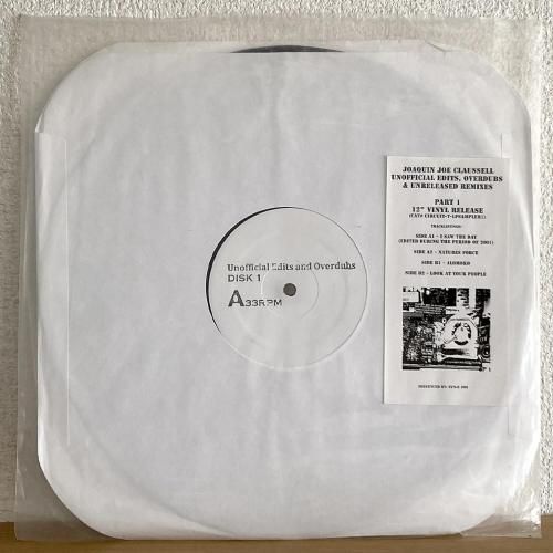 <img class='new_mark_img1' src='https://img.shop-pro.jp/img/new/icons6.gif' style='border:none;display:inline;margin:0px;padding:0px;width:auto;' />Joaquin Joe Claussell / Unofficial Edits, Overdubs & Unreleased Remixes Part 1 (12