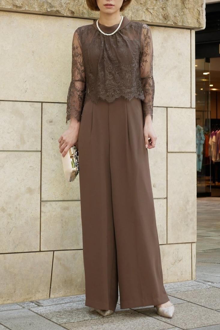 hight neck lace pants dress - Myshawty公式ドレス通販サイト hight neck lace pants dress - Myshawty公式ドレス通販サイト