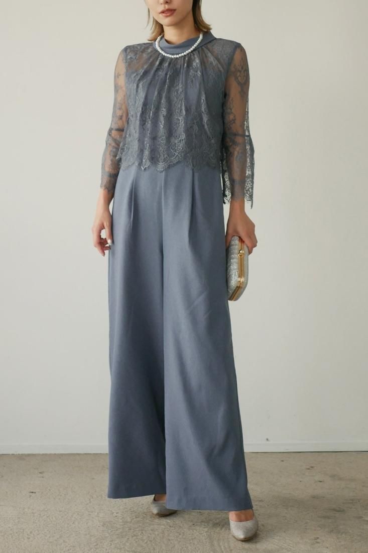 hight neck lace pants dress - Myshawty公式ドレス通販サイト hight neck lace pants dress - Myshawty公式ドレス通販サイト