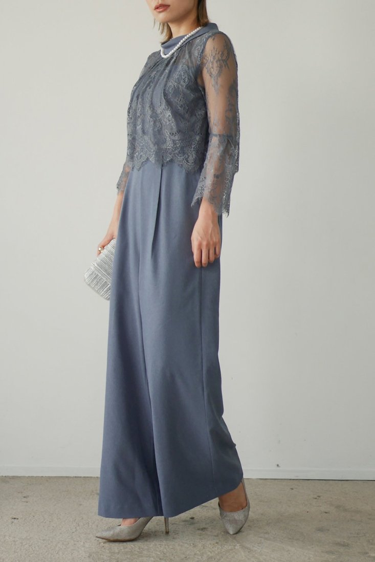 hight neck lace pants dress - Myshawty公式ドレス通販サイト