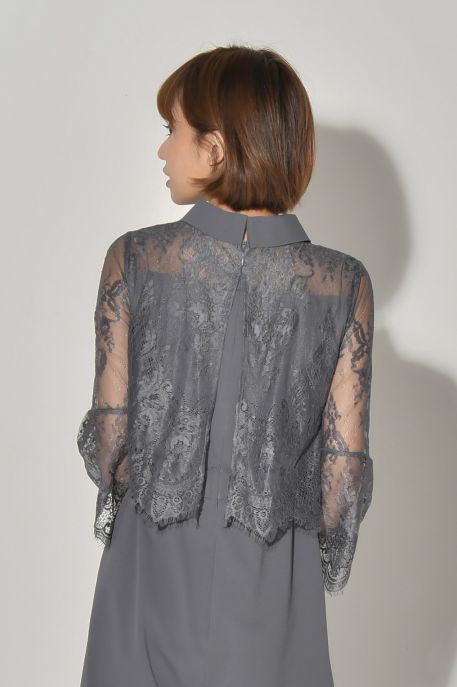 hight neck lace pants dress - Myshawty公式ドレス通販サイト hight neck lace pants dress - Myshawty公式ドレス通販サイト