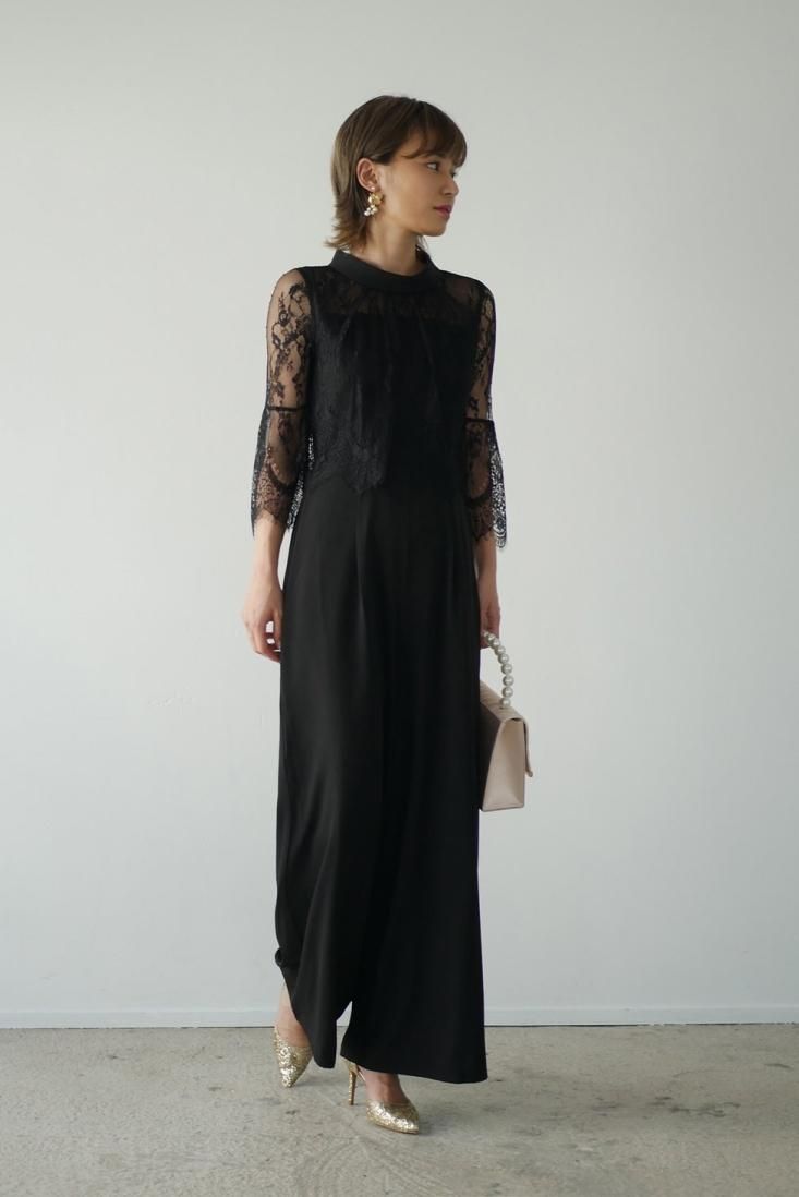 hight neck lace pants dress - Myshawty公式ドレス通販サイト hight neck lace pants dress - Myshawty公式ドレス通販サイト