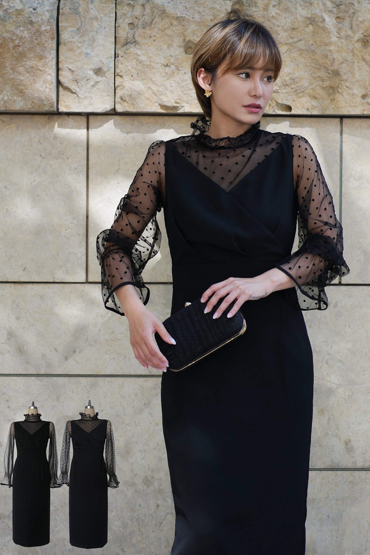 moana lace pencil dress - Myshawty公式ドレス通販サイト