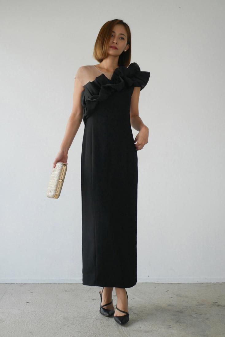 shiny frill dress - Myshawty公式ドレス通販サイト